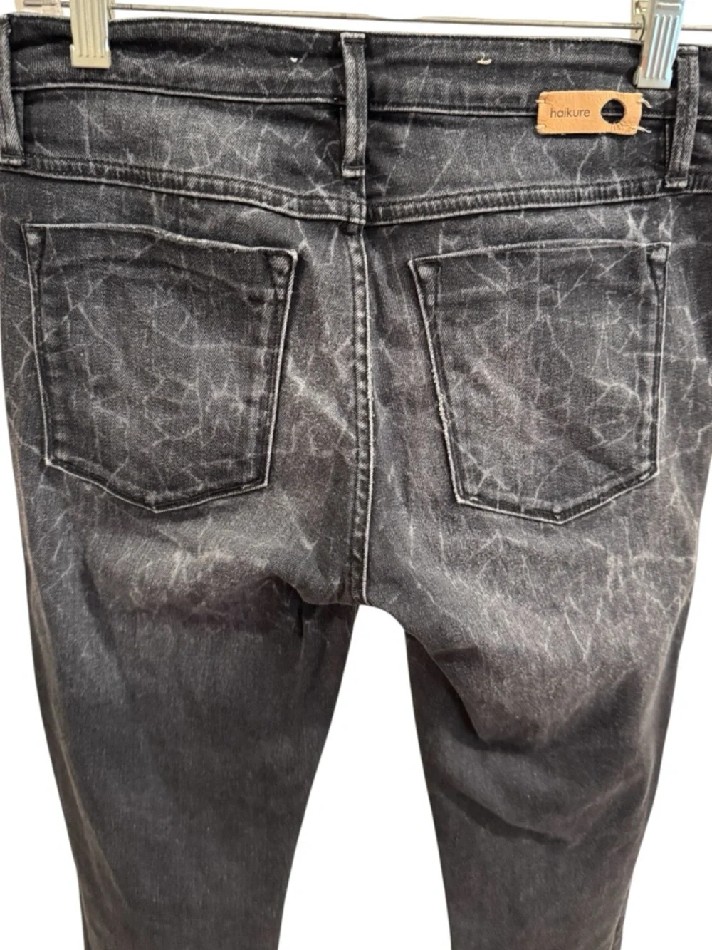 Haikure |Black Laser Hearth Wash Rio Jean-Made In Italy Chic Edgy Designer Denim